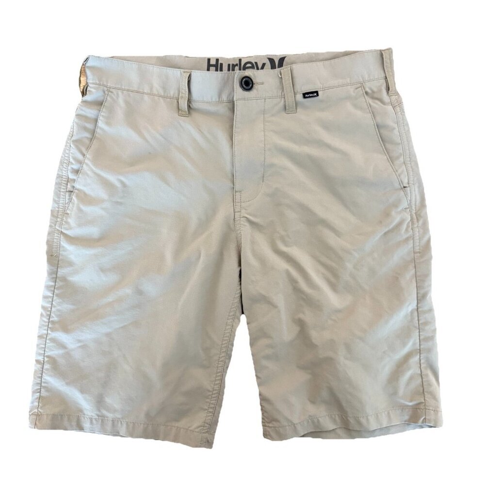 Hurley Nike Dri -Fit Walk Board Shorts- Size 30- Khaki Sporty Outdoor Hike Beach